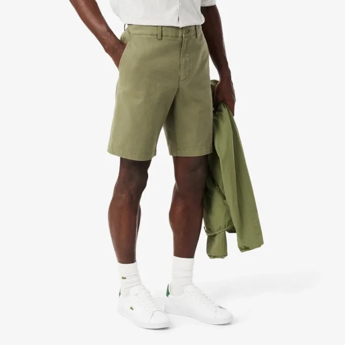 Regular Fit Stretch Cotton Chino Bermuda Shorts