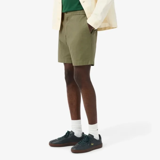 Regular Fit Stretch Cotton Shorts