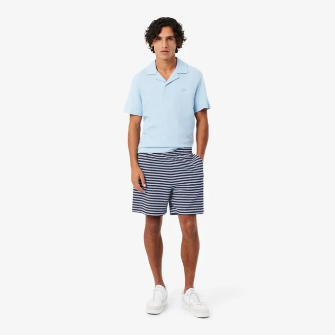 Regular Fit Striped Cotton Shorts