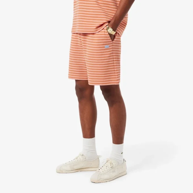 Regular Fit Striped Cotton Shorts