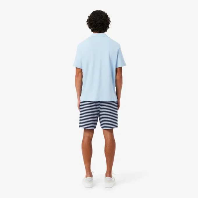 Regular Fit Striped Cotton Shorts
