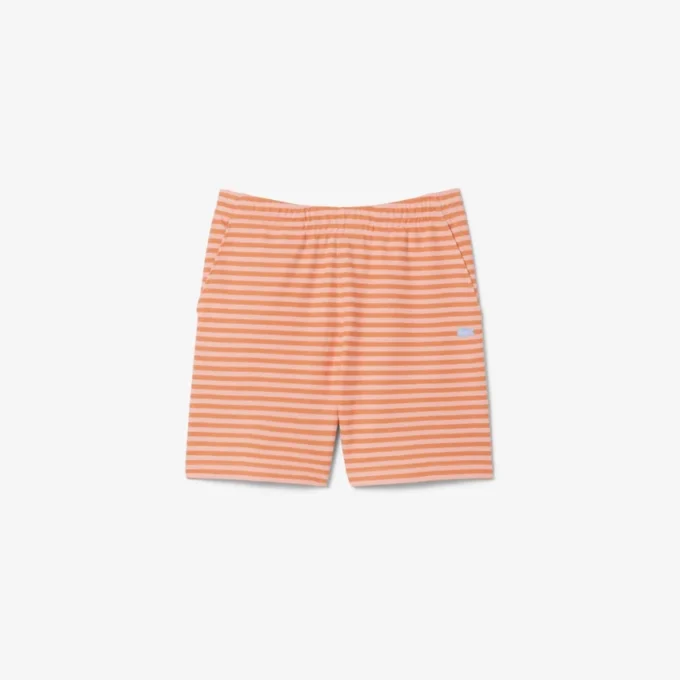 Regular Fit Striped Cotton Shorts