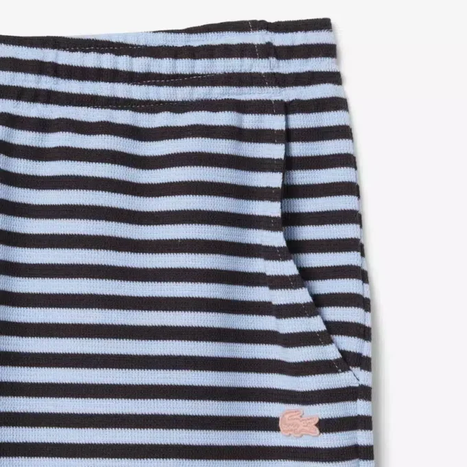 Regular Fit Striped Cotton Shorts