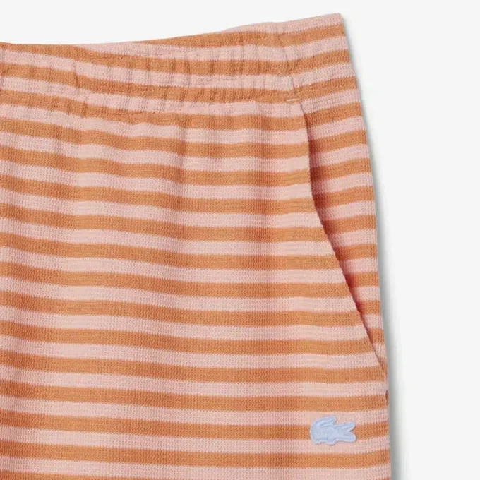 Regular Fit Striped Cotton Shorts