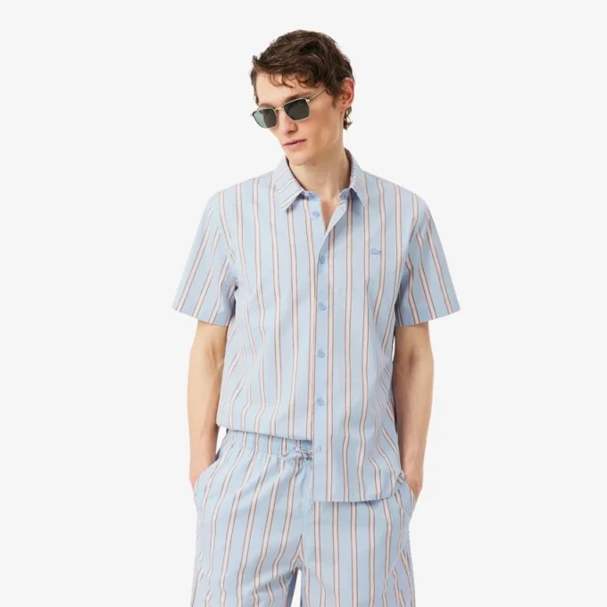 Regular Fit Striped Poplin Shirt