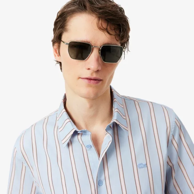 Regular Fit Striped Poplin Shirt