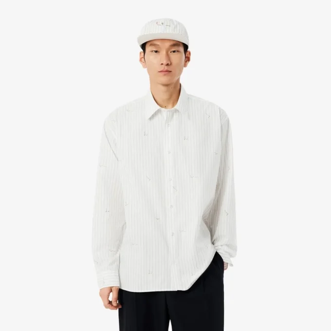 Relaxed Fit Embroidered Cotton Shirt