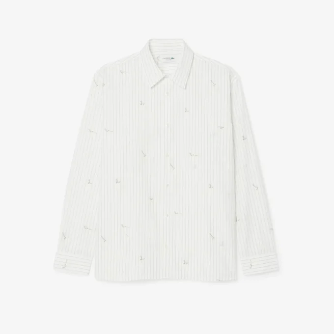 Relaxed Fit Embroidered Cotton Shirt