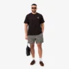 Relaxed Fit Printed Cotton Blend Shorts