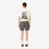 Relaxed Fit Printed Cotton Blend Shorts