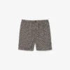 Relaxed Fit Printed Cotton Blend Shorts