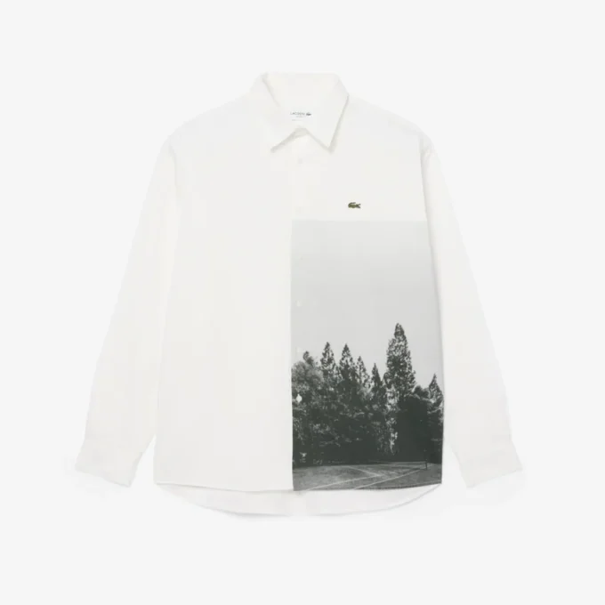 Relaxed Fit Printed Cotton Twill Shirt