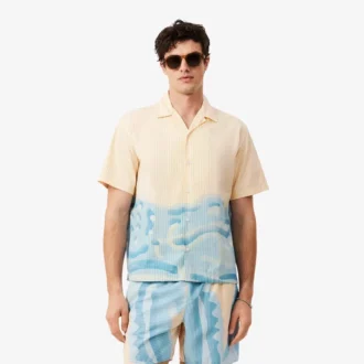 Relaxed Fit Striped Crocodile Shirt
