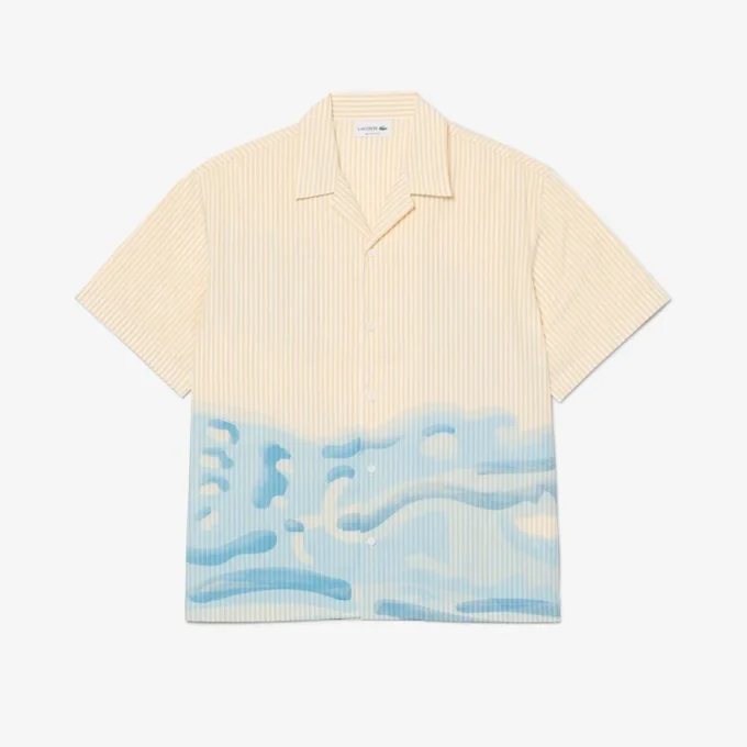 Relaxed Fit Striped Crocodile Shirt