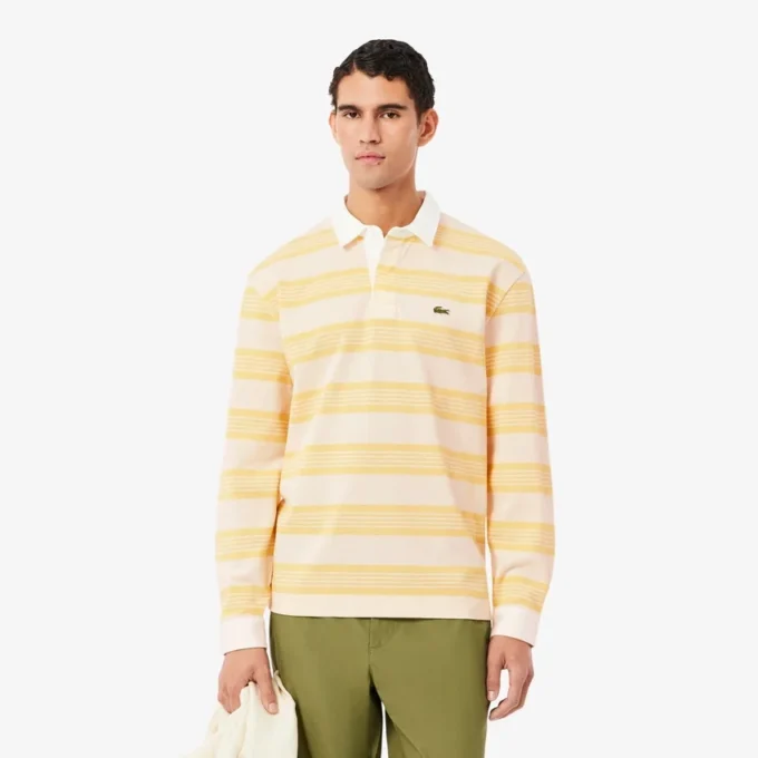 Relaxed Fit Striped Piqua Rugby Polo