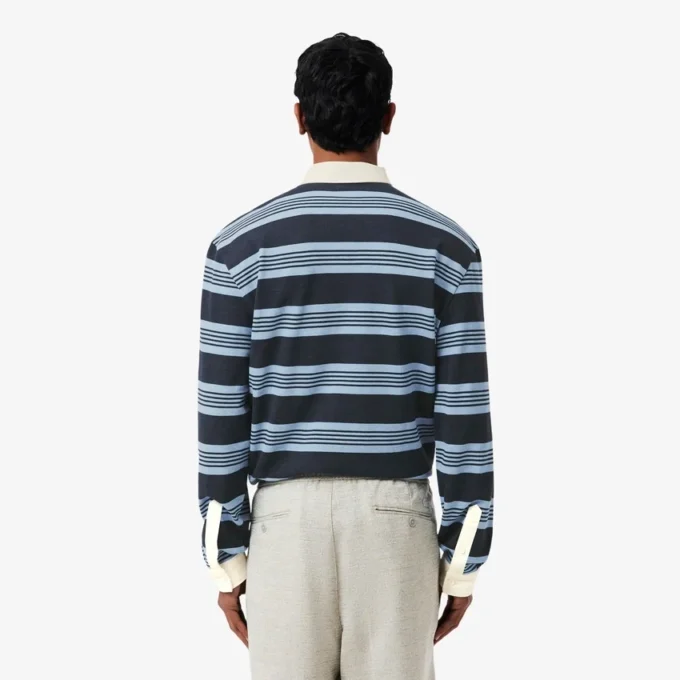 Relaxed Fit Striped Piqua Rugby Polo
