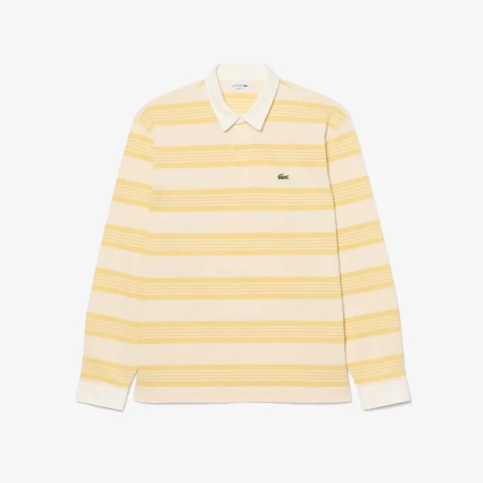 Relaxed Fit Striped Piqua Rugby Polo