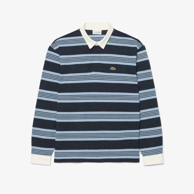 Relaxed Fit Striped Piqua Rugby Polo