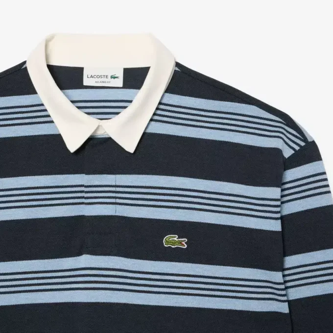 Relaxed Fit Striped Piqua Rugby Polo