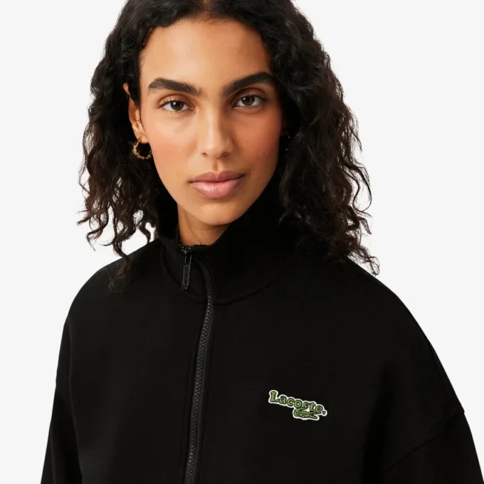 Relaxed Fit Zipped Badge Sweatshirt