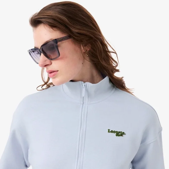 Relaxed Fit Zipped Badge Sweatshirt