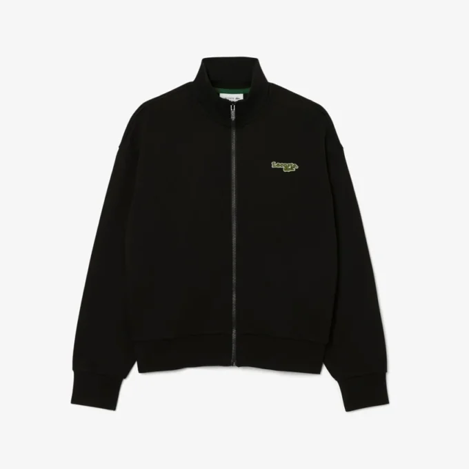 Relaxed Fit Zipped Badge Sweatshirt
