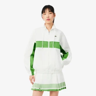 Relaxed Fit Zipped Cotton Twill Jacket