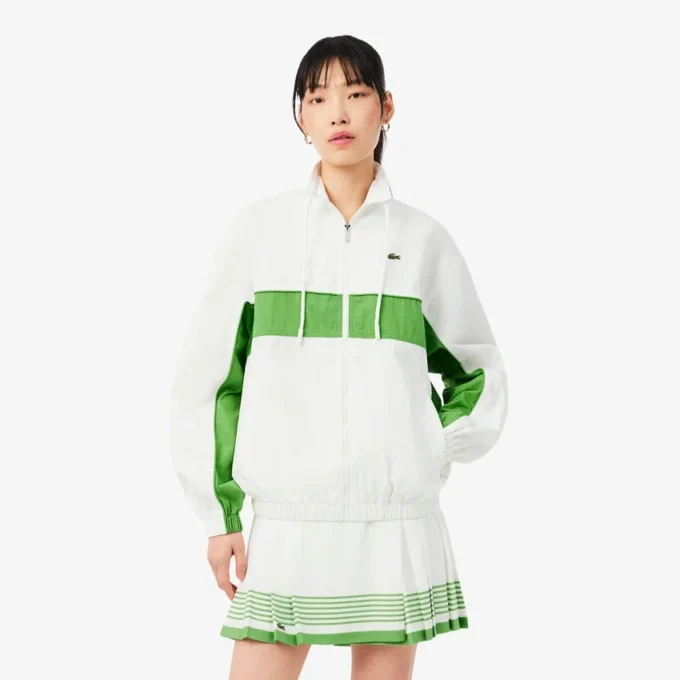 Relaxed Fit Zipped Cotton Twill Jacket