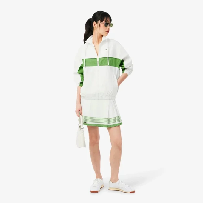 Relaxed Fit Zipped Cotton Twill Jacket