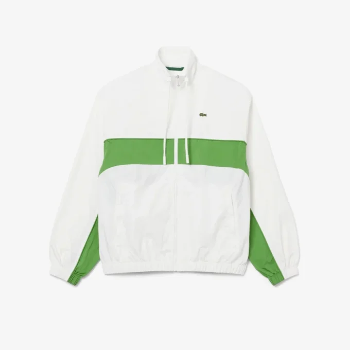 Relaxed Fit Zipped Cotton Twill Jacket
