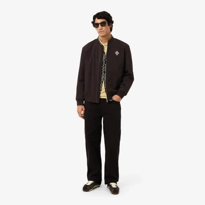 Retro Badge Water-Repellent Bomber Jacket