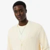 Rib Knit Cotton Blend Cardigan