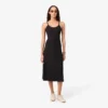 Ribbed Cotton Strappy Maxi Dress
