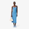 Ribbed Cotton Strappy Maxi Dress