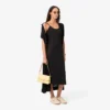 Ribbed Cotton Strappy Maxi Dress