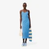 Ribbed Cotton Strappy Maxi Dress