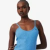 Ribbed Cotton Strappy Maxi Dress