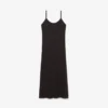 Ribbed Cotton Strappy Maxi Dress