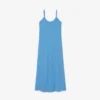 Ribbed Cotton Strappy Maxi Dress