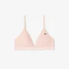 Ribbed Cotton Triangle Bralette