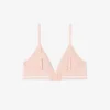 Ribbed Cotton Triangle Bralette