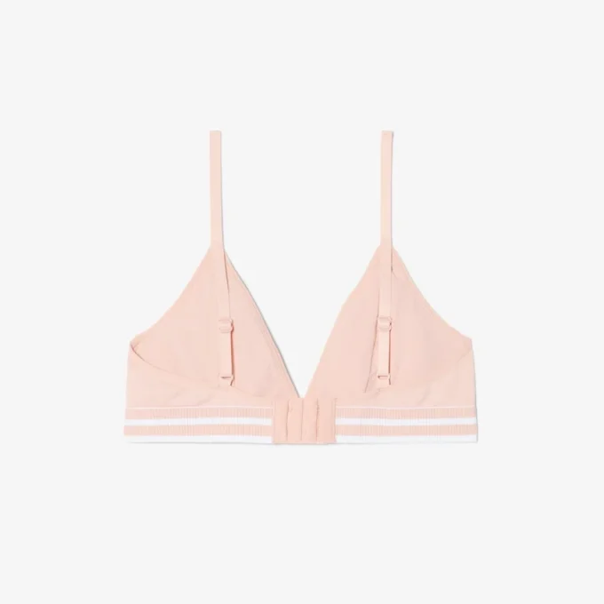 Ribbed Cotton Triangle Bralette