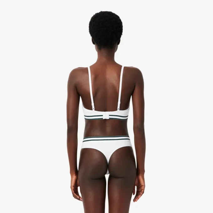 Ribbed Cotton Triangle Bralette