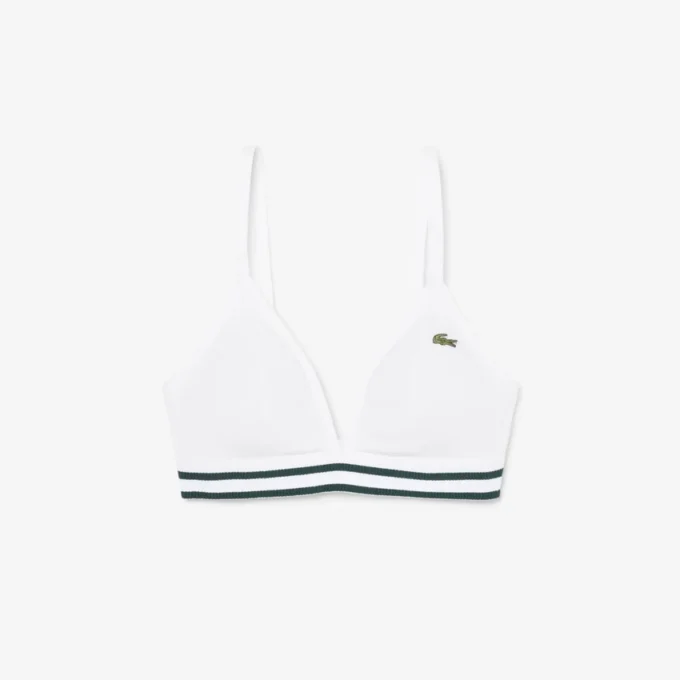 Ribbed Cotton Triangle Bralette