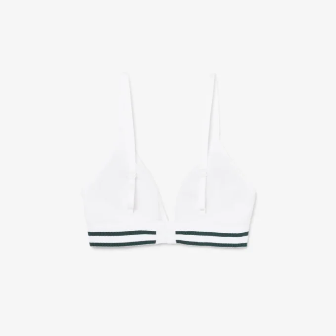Ribbed Cotton Triangle Bralette