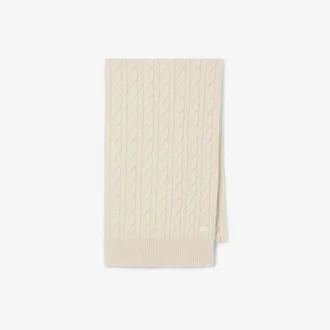 Runway Cable Knit Cashmere Scarf