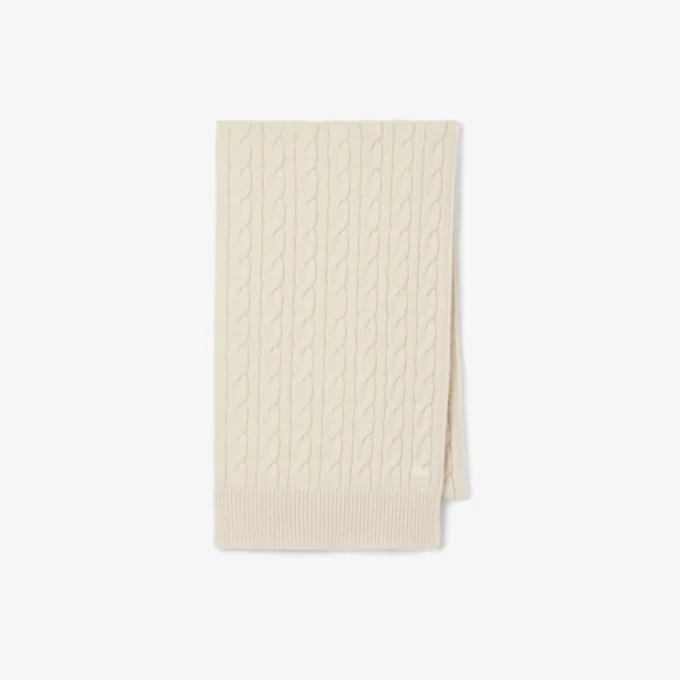 Runway Cable Knit Cashmere Scarf