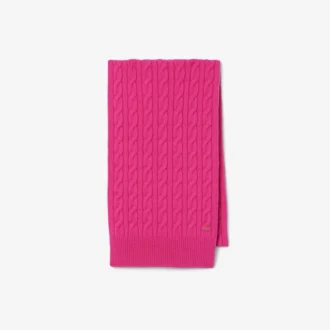 Runway Cable Knit Cashmere Scarf