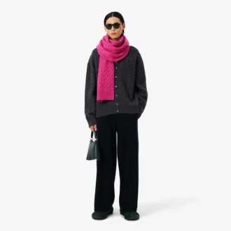 Runway Cable Knit Cashmere Scarf