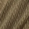 Runway Cable Knit Polo Collar Sweater